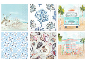 /Love2art/   Салфетки бумажные ассорти   SDS №97   33 x 33   6 шт. /Путешествие на море/ (10131010/2