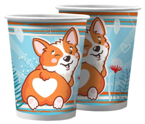 Набор бумажных стаканов Корги, в т/у пленке, 6 шт*250 мл