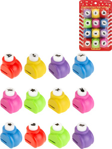 Набор фигурных дыроколов, 12 штук (10мм вырубка), ДР-1205