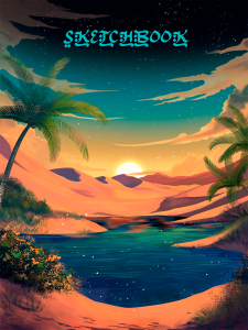 СКЕТЧБУК А5. ОАЗИС (выб.лак)