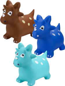 Игрушка-прыгун /Динозаврик с рогом/ (2 цвета микс, 1300г, в пакете) ( Арт. И-2037)