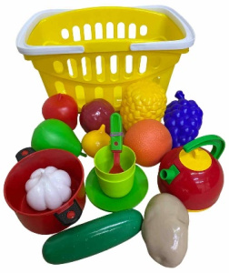 Игрушка детская /Продуктовая корзина с посудкой  №7