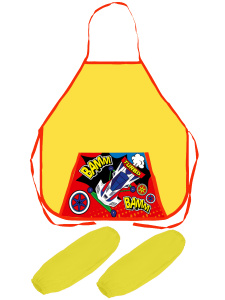 Набор фартук с 1 карманом + нарукавники ТУРБО ТАЧКА (Ф-8073)