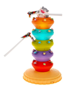 Развивающая игрушка рыбалка /Коровка на ферме/: 6 уровней, 2 режима, звук. эффекты, эл.пит. AA*3 не 