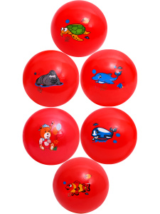 Мяч детский (15см,35гр) /Подводный мир/, микс (Арт. XQ-14) кратно 10