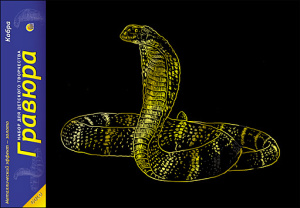 Гравюра А4 в пакете с ручкой. Золото. КОБРА (Арт. Г-4847)