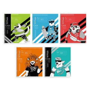 Тетрадь школьная ученическая, 18 л, клетка, арт. 63171/ 20 ХИП-ХОП ПАТИ мягкий переплёт (2 скобы), о