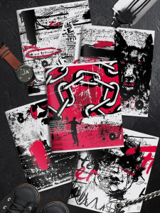 Тетрадь 48 л. А5 кл. скреп. офс. LOREX  NO LIMIT мел. карт. двойная обложка запечатка форзаца, soft 