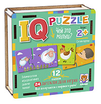 IQ Пазл деревянный. Чей это малыш? 2+