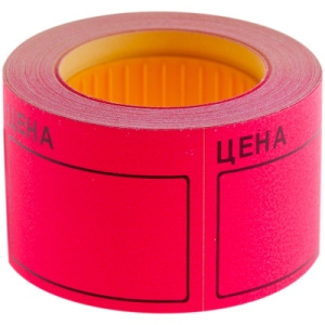 Ценник большой 50*40 мм, малиновый, 200 шт./рулон Spt_4162