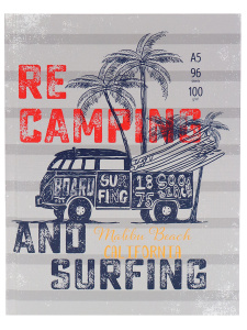Скетчбук А5 Surfing (7БЦ, лён+гл лам, 96л, 100г) С96-1370