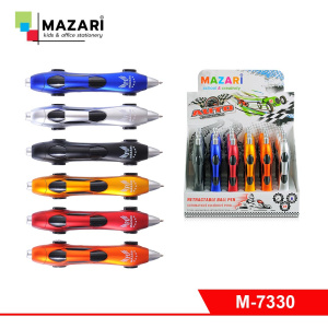 Ручка шариковая автоматическая AUTO Elite, СИНЯЯ, пулевидный пиш.узел 0.7мм, пластиковый, ассорти 6 