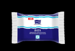 Bella Вата /MATOPAT/ хлопковая 100г 100% хлопок в рулоне (НДС 10%) (от 4шт)