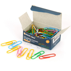 Скрепки 33мм /Darvish/ цветные 80шт/уп