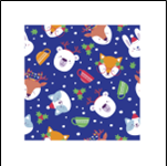 Бумага оберточная для сувенирной продукции в рулонах, с полноцветным декоративным рисунком, плотност