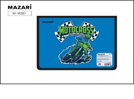 Папка для тетрадей MOTO А5, 230*190*50 мм, пластиковая , молния сверху