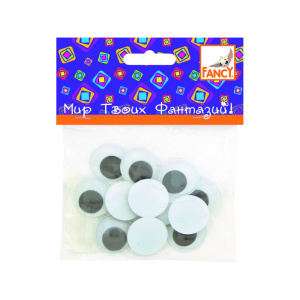 Глаза декоративные, d=20 mm, 12 шт.,п/п с е/подвесом