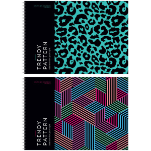 Альбом для рисования 24л., А4, на гребне ArtSpace /Узоры. Pattern on black/ А24сп_44434