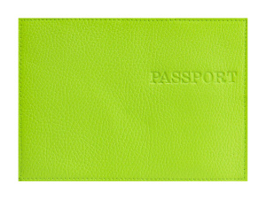Обложка для паспорта из натуральной кожи ФЛОТЕР, салатовый, тисн.конгрев/PASSPORT/ ОП-5458