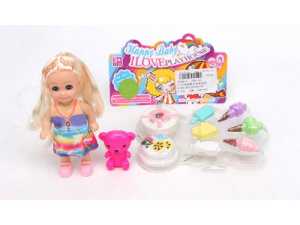 Мини-кукла в наборе (5,5х3,5х12 см, 9 предметов) (арт. 2918014)