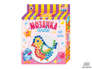Мозаика Classic /Птичка/ 90 эл, D 15 мм, Круглая плата