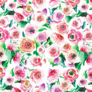 Упаковочная бумага Весенние цветы для сувенирной продукции в рулонах, мелованная с двух сторон, с по