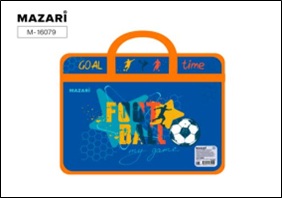 Папка детская FOOTBALL А4, 330*260*75 мм, пластиковая с ручками