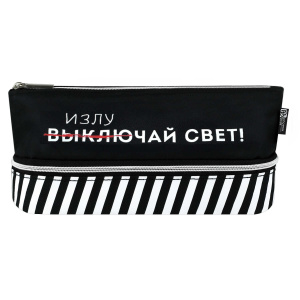 Пенал школьный Феникс+, арт.71992/ 30 ФРАЗЫ С ХАРАКТЕРОМ (без наполнения, 20х9,5х8,5 см, полиэстер, 