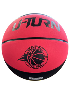 Мяч баскетбольный, размер 7, красно-чёрный, окружность 75-77 см, soft-touch(арт.МБ-9431)