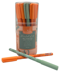 Ручка маслян. LOREX JUNGLE CREATURES Slim Soft Grip синий 0,5 мм ассорти кругл. корп. ultra-soft tou