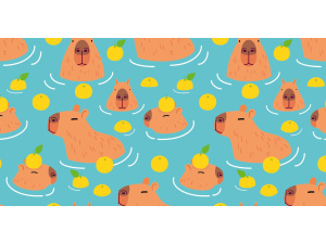 OPTIMA Конверт для денег Без текста (капибары купаются) 1-04-0437