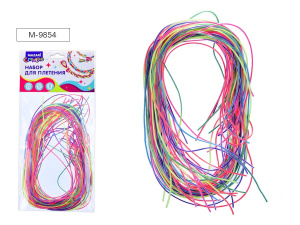 Набор для плетения LINE : 25  цветных шнуров  длиной 80 см., 8 цветов ассорти,  ОПП-упаковка с европ