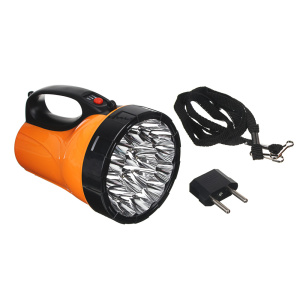 ЧИНГИСХАН Фонарь прожектор 18 ярк. LED, 3xАА / вилка 220В, пластик, 17x11 см (10702070/230821/026440
