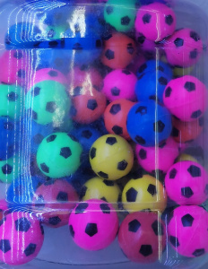 Мяч-прыгун 2,7 см /Цветной футбол/ (140 шт. в пакете) (Арт.525-29), без ИС, кратно 140