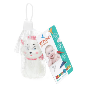 Игрушка пластизоль для ванны кошечка, в сетке КАПИТОШКА в кор.288шт