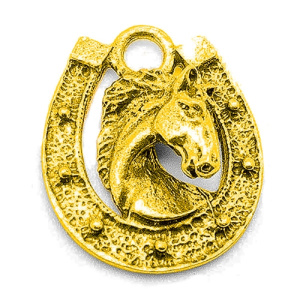 Подвеска - конская подкова, золотая Т-8532-3630