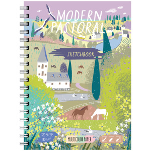 Скетчбук-тетрадь 120л., А5 BG /Pastorale moderne/, на гребне, матовая ламинация, трехцветный тониров