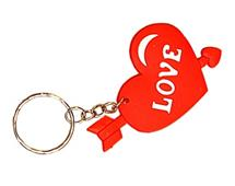 Брелок /Сердце плоское + стрела/  9 см, цвет ассортимент