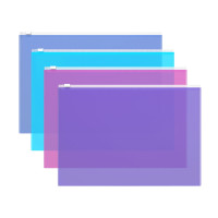 ZIP-пакет пластиковый ErichKrause® Fizzy Vivid, A4, ассорти (в пакете по 12 шт.)