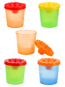 Стакан-непроливайка, одинарный ЦВЕТНОЕ АССОРТИ (С-8993) 5 цветов, кратно 10