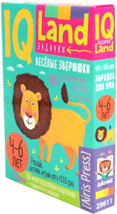 IQ Многоразовые карточки с прищепками.4+ Веселые зверушки.