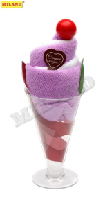 Полотенце сувенирное  /Мороженое/ (6 цветов микс, 18 см.) БП-3970