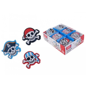 Ластик PIRATES, термопластичная резина, фигурный, 3 дизайна, ОПП- упаковка / картонный дисплей