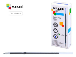 Стержень шариковый, автомат, СИНИЙ, игольчатый пиш.узел 0.7мм, длина 107 мм, д/ручек: M-5730,М-5732-