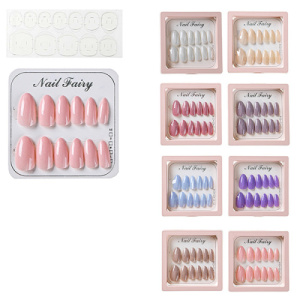 Ногти накладные, 12 шт., ассорти 8 цветов, блистерная упаковка / картонный дисплей