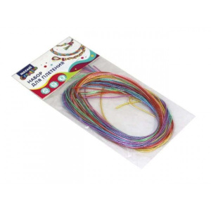Набор для плетения GOLD LINE : 25  цветных шнуров  длиной 80 см., 8 цветов ассорти,  ОПП-упаковка с 
