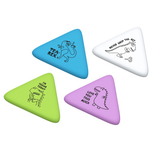 Ластик Berlingo /Dino/, треугольный, термопластичная резина, 50*44*7мм BLc_00690 (10702070/150424/31