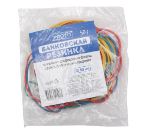 TM/Profit/Банковская резинка 60мм цветная (БР-2517) 50г в упаковке