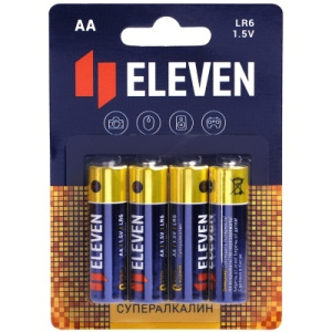 Батарейка Eleven SUPER AA (LR6) алкалиновая, BC4 301756