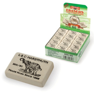 Ластик KOH-I-NOOR /Слон/ 300/60, 31х21х8 мм, белый, прямоугольный, натуральный каучук, 0300060024KDR